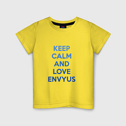 Футболка хлопковая детская Keep Calm & Love Envyus, цвет: желтый