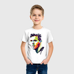 Футболка хлопковая детская Lionel Messi: fun-art, цвет: белый — фото 2