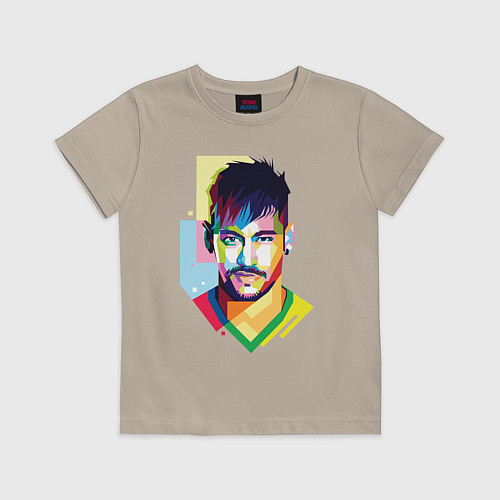 Детская футболка Neymar: fun-art / Миндальный – фото 1