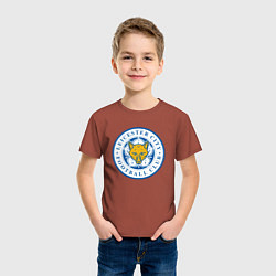 Футболка хлопковая детская Leicester City FC, цвет: кирпичный — фото 2