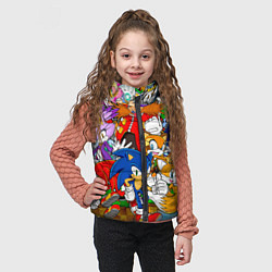 Детский жилет Sonic Stories, цвет: 3D-черный — фото 2
