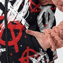 Детский жилет Анархия - паттерн, цвет: 3D-красный — фото 2