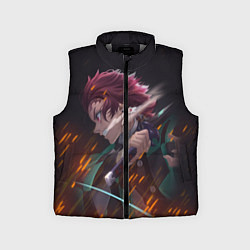 Детский жилет KIMETSU NO YAIBA, цвет: 3D-светло-серый