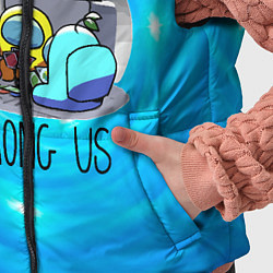 Детский жилет Among Us карты, цвет: 3D-светло-серый — фото 2