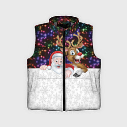 Детский жилет Новый Год, цвет: 3D-светло-серый