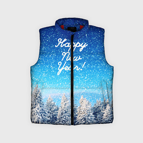 Детский жилет Happy New Year / 3D-Красный – фото 1