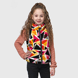 Детский жилет Разноцветные треугольники, цвет: 3D-черный — фото 2