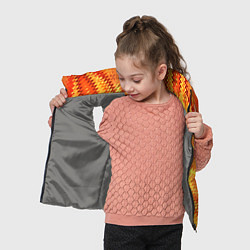 Детский жилет Желто-оранжевая абстракция, цвет: 3D-светло-серый — фото 2