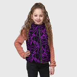 Детский жилет Фиолетово-черный абстрактный узор, цвет: 3D-черный — фото 2