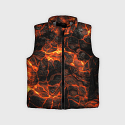 Детский жилет Горящая лава, цвет: 3D-светло-серый