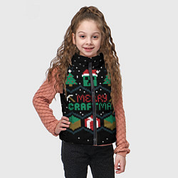 Детский жилет MINECRAFT CHRISTMAS, цвет: 3D-светло-серый — фото 2