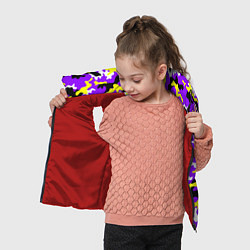 Детский жилет Камуфляж Фиолетово-Жёлтый, цвет: 3D-красный — фото 2