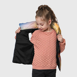 Детский жилет Абстрактные линии разных цветов, цвет: 3D-черный — фото 2