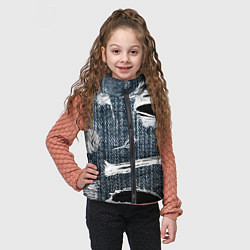 Детский жилет Джинсовое рваньё Fashion trend, цвет: 3D-красный — фото 2