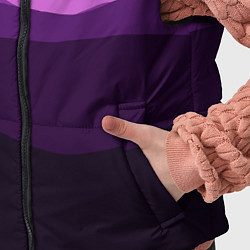 Детский жилет Фиолетовый градиент горы абстракция, цвет: 3D-светло-серый — фото 2