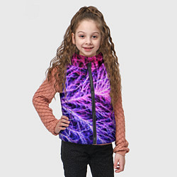 Детский жилет Авангардный неоновый паттерн Мода Avant-garde neon, цвет: 3D-черный — фото 2