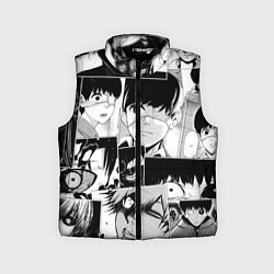Детский жилет Токийский гуль паттерн, цвет: 3D-черный