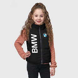 Детский жилет Bmw КОРБОНОВЫЕ ПОЛОСЫ, цвет: 3D-черный — фото 2