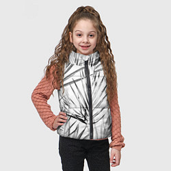 Детский жилет Монохромные Листья Пальм, цвет: 3D-черный — фото 2