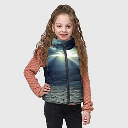 Детский жилет Трещины на земле пустыня, цвет: 3D-светло-серый — фото 2