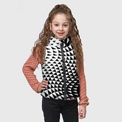 Детский жилет Минималистический авангардный паттерн, цвет: 3D-черный — фото 2
