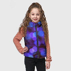 Детский жилет Фиолетовые блики боке, цвет: 3D-светло-серый — фото 2