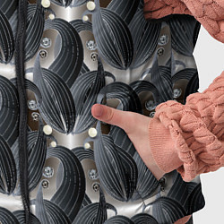 Детский жилет Стильные черные листья, цвет: 3D-светло-серый — фото 2