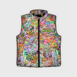 Детский жилет MY SINGING MONSTERS Все персонажи, цвет: 3D-черный