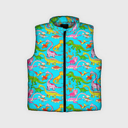 Детский жилет FUNNY DINOSAURS, цвет: 3D-светло-серый