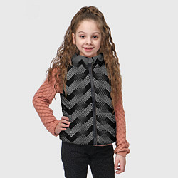 Детский жилет Геометрический черно-белый узор Арт Деко, цвет: 3D-красный — фото 2