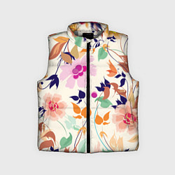 Детский жилет Summer floral pattern, цвет: 3D-светло-серый