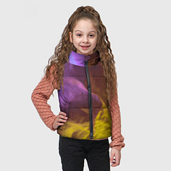Детский жилет Неоновые фонари на шёлковой поверхности - Фиолетов, цвет: 3D-светло-серый — фото 2