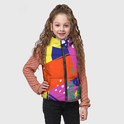 Детский жилет Красочная летняя картинка Fashion trend, цвет: 3D-черный — фото 2