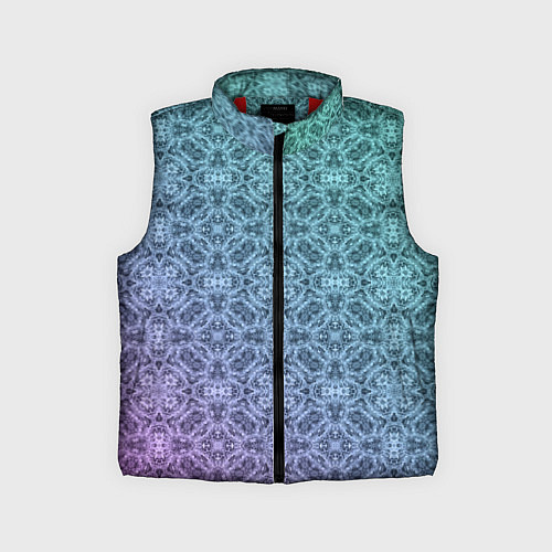 Детский жилет Кружевной узор на розово-бирюзовом градиенте / 3D-Красный – фото 1