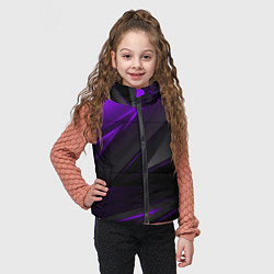 Детский жилет Geometry Черный и фиолетовый, цвет: 3D-светло-серый — фото 2