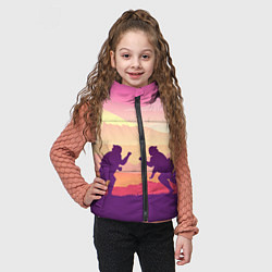 Детский жилет Сумо поединок на рассвете, цвет: 3D-красный — фото 2