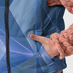 Детский жилет Неоновая киберпанк броня - Синий, цвет: 3D-светло-серый — фото 2