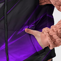 Детский жилет Черно-фиолетовая геометрическая абстракция, цвет: 3D-черный — фото 2