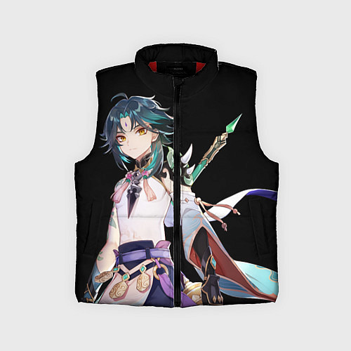 Детский жилет Адепт Сяо - Минимализм / 3D-Красный – фото 1