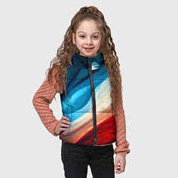 Детский жилет Неоновые яркие волны, цвет: 3D-черный — фото 2
