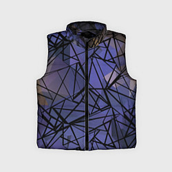 Детский жилет Blue with black stripes pattern, цвет: 3D-черный