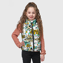 Детский жилет Abstract pattern waves and streaks, цвет: 3D-красный — фото 2