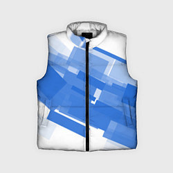 Детский жилет Геометрия в синем, цвет: 3D-светло-серый