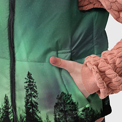 Детский жилет Сияние над лесом, цвет: 3D-светло-серый — фото 2