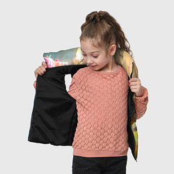 Детский жилет Цветы абстракция, цвет: 3D-черный — фото 2