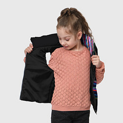 Детский жилет Неоновые линии во тьме, цвет: 3D-черный — фото 2