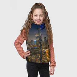 Детский жилет Ночной красочный город, цвет: 3D-светло-серый — фото 2