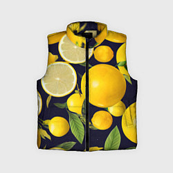 Детский жилет Лимонные дольки, цвет: 3D-черный