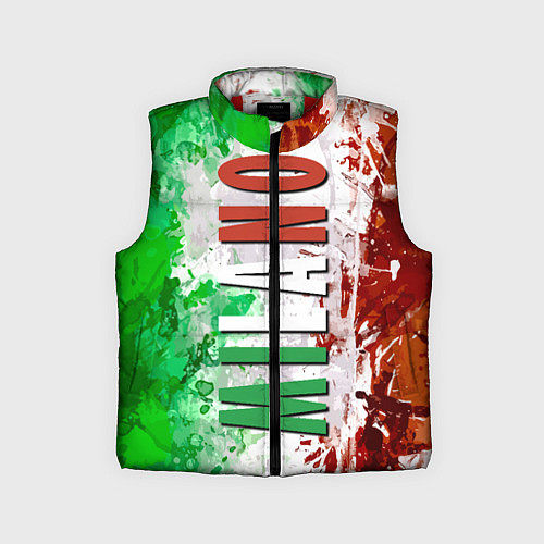 Детский жилет Флаг Италии - кляксы / 3D-Красный – фото 1