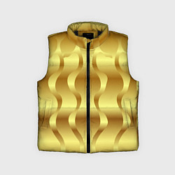 Детский жилет Золото абстрактная графика, цвет: 3D-черный